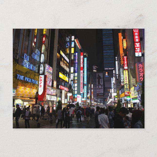 Carte Postale Kabukichō Tokyo Neons par nuit (Devant)