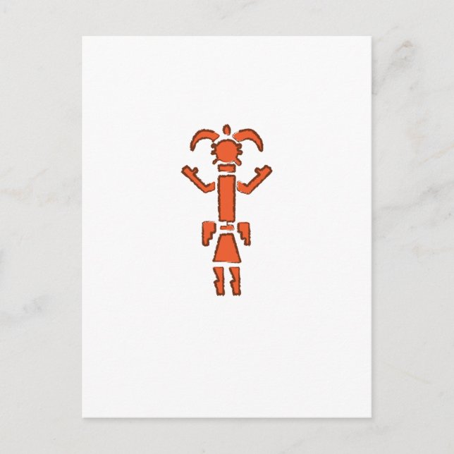 Carte Postale Kachina - Southwest Indian Design (Devant)