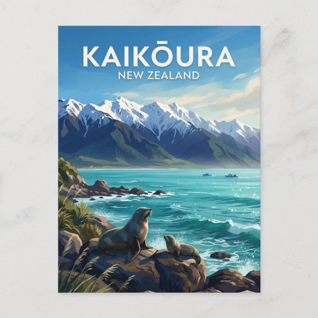 Carte Postale Kaikōura Nouvelle-Zélande (Devant)