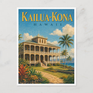 Carte Postale Kailua-Kona Hawaï Palais Hulihee GeoSaga