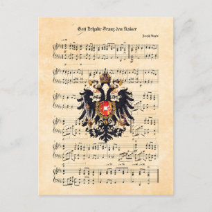 Carte Postale Kaiserhymne, Hymne de l'empereur autrichien