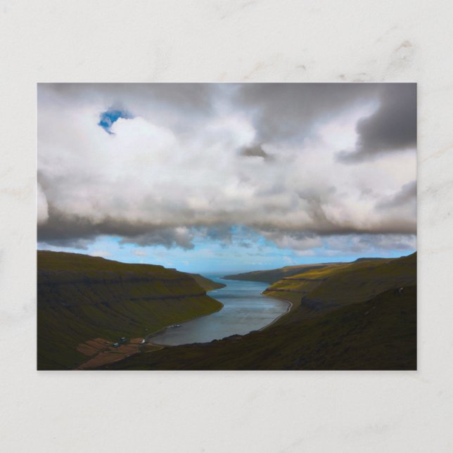 Carte postale Kaldbaks Fjord, Îles Féroé (Devant)