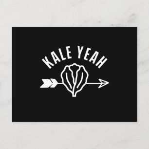 Carte Postale Kale Ouais Veggie Vegan Vegetarian Veganism Cadeau