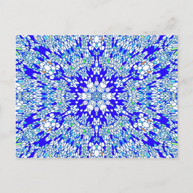 Carte Postale Kaleidoscope bleu (Devant)