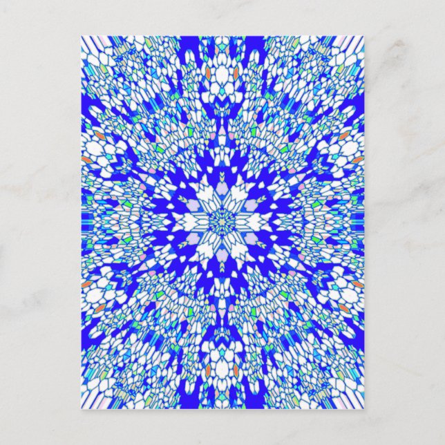 Carte Postale Kaleidoscope bleu (Devant)