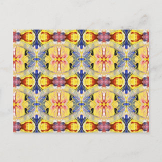 Carte Postale Kaleidoscope bleu jaune