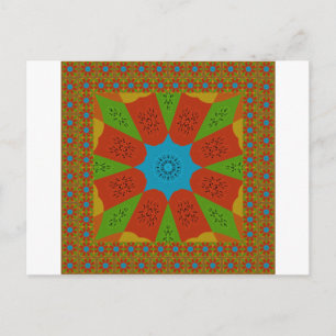 Carte Postale Kaleidoscope Bloom Une Vibrante couleur d'impressi