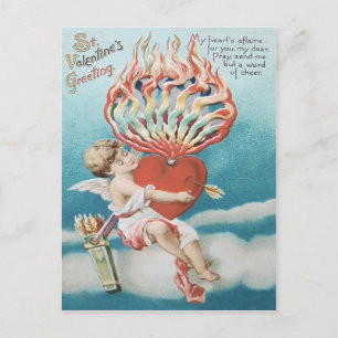 Carte Postale Kaleidoscope Cupidon Incendie Coeur