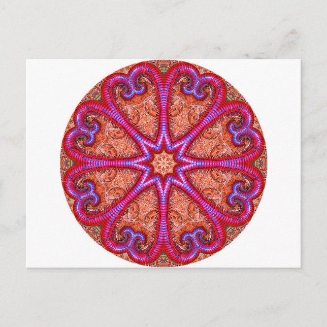 Carte Postale Kaleidoscope du coeur (Devant)
