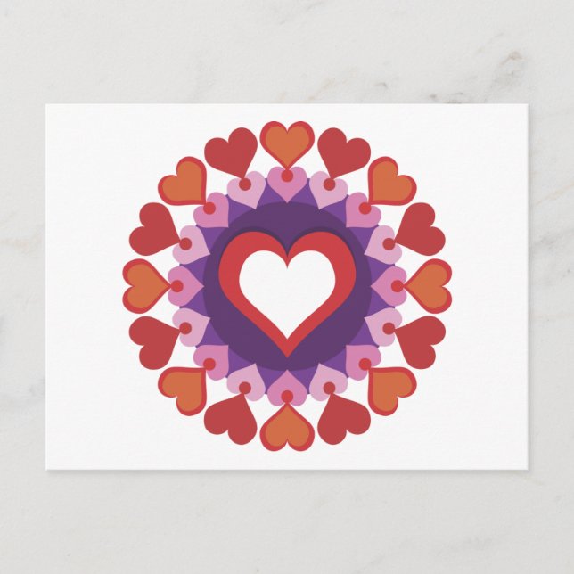 Carte Postale Kaleidoscope du coeur (Devant)