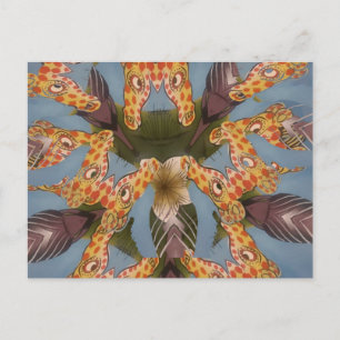 Carte Postale Kaleidoscope Giraffe Mandala : Safari Art Abstrait