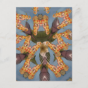 Carte Postale Kaleidoscope Giraffe Mandala : Safari Art Abstrait