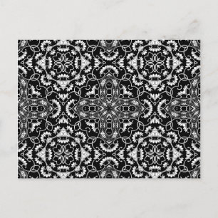 Carte postale Kaleidoscope noir et blanc