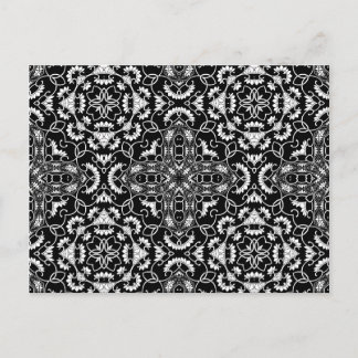 Carte postale Kaleidoscope noir et blanc