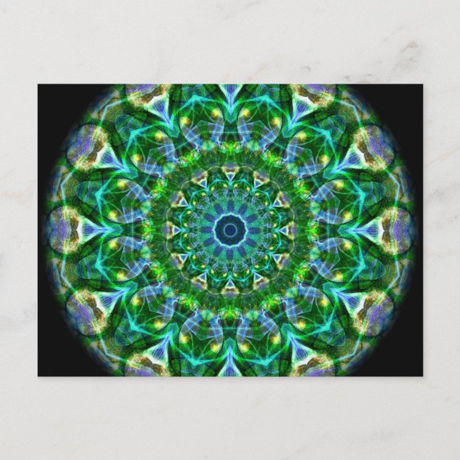 Carte Postale Kaleidoscope Printemps Vert (Devant)