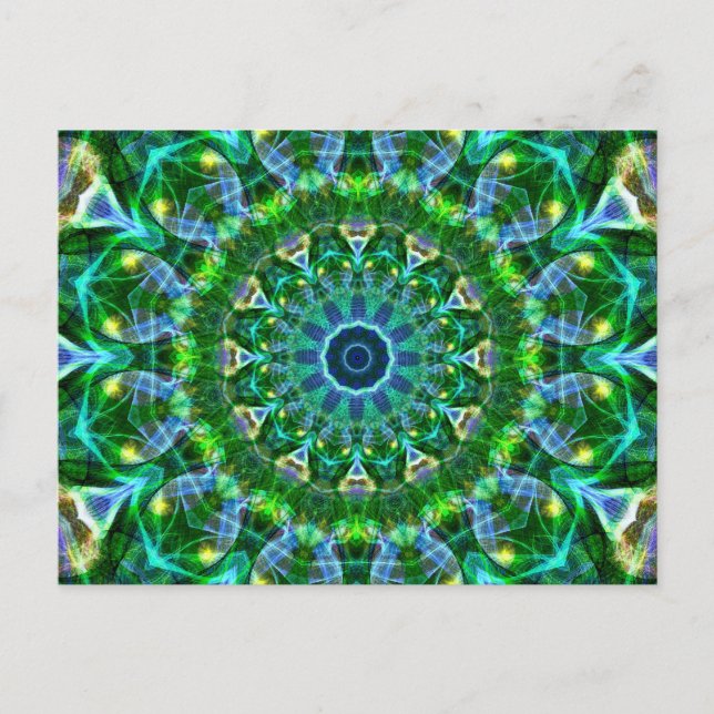 Carte Postale Kaleidoscope Printemps Vert (Devant)