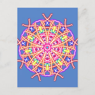Carte Postale Kaleidoscope sur bleu