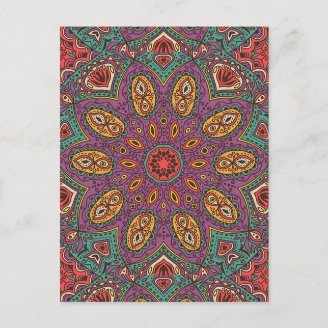 Carte Postale Kaleidoscope Yoga Pattern (Devant)