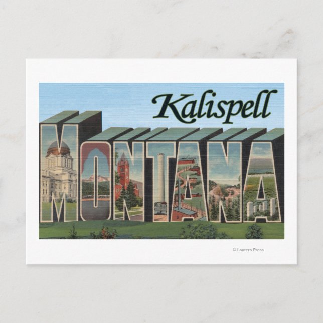 Carte Postale Kalispell, Montana - Scènes de grandes lettres (Devant)