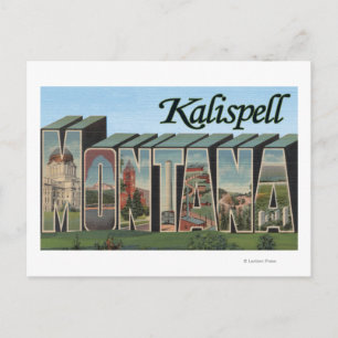 Carte Postale Kalispell, Montana - Scènes de grandes lettres