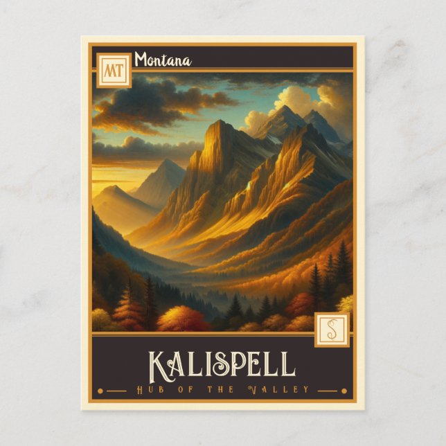 Carte Postale Kalispell, Montana | VINTAGE (Devant)