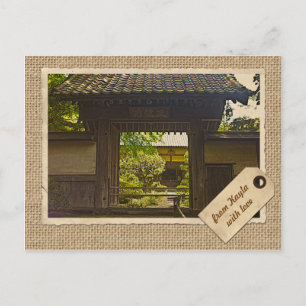 Carte Postale Kamakura Japon Temple Kencho-ji papier Vintage