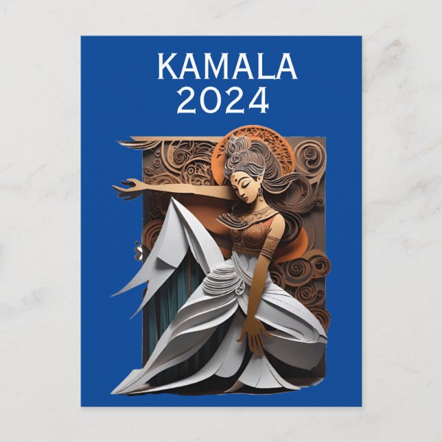Carte Postale Kamala 2024 pour le président Thunder_Cove (Devant)