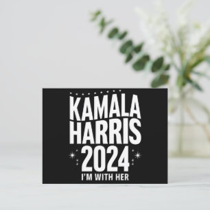 Carte Postale Kamala 2024 Soutenez I'm With Her Kamala Harris