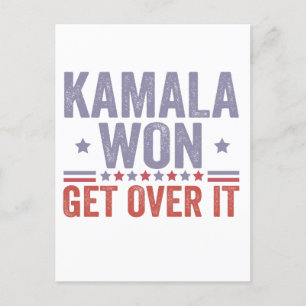 Carte Postale Kamala a gagné, passez à autre chose Élection Harr