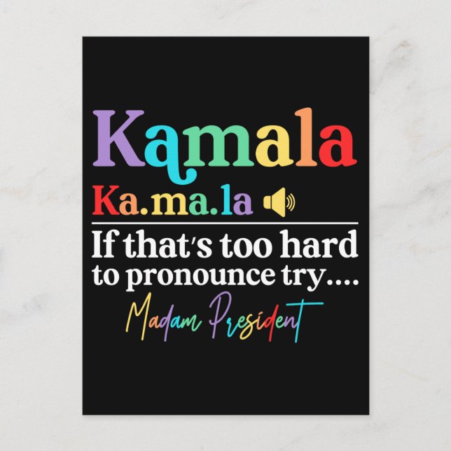 Carte Postale Kamala Harris (Devant)