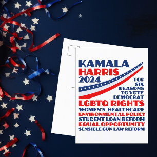 Carte Postale Kamala Harris 2024 Election Democrat Platform
