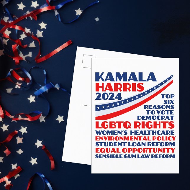 Carte Postale Kamala Harris 2024 Election Democrat Platform (Créateur téléchargé)