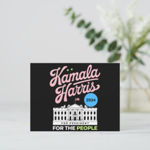 Carte Postale Kamala Harris 2024 Vote Social-Démocrate Bleu 