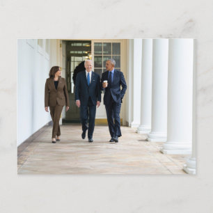 Carte Postale Kamala Harris Barack Obama et Joe Biden