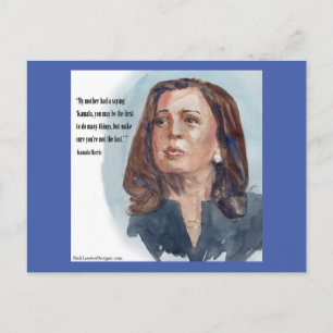 Carte Postale Kamala Harris & Citation