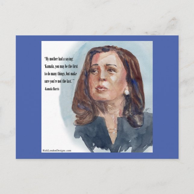 Carte Postale Kamala Harris & Citation (Devant)
