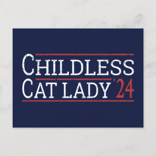 Carte Postale Kamala Harris - Enfless Cat Lady 2024 I