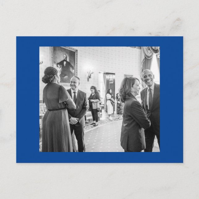 Carte Postale Kamala Harris et Barack Obama (Devant)