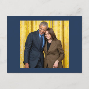 Carte Postale Kamala Harris et Barack Obama