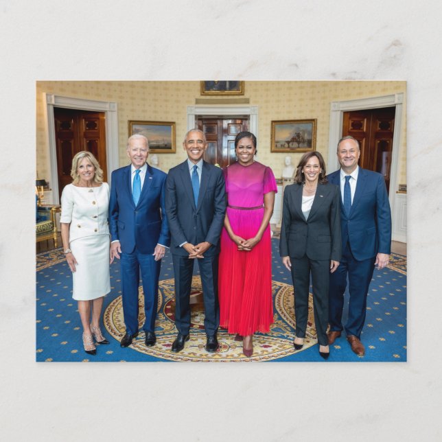 Carte Postale Kamala Harris et les Obama & Bidens (Devant)