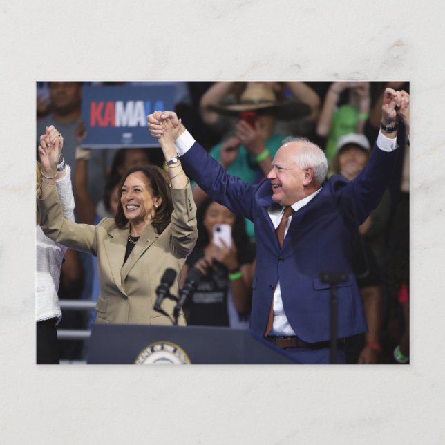 Carte Postale Kamala Harris et Tim Walz (Devant)
