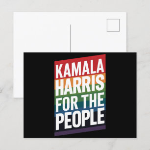 Carte Postale Kamala Harris LGBTQ Gay pride Lesbian Drôle cadeau