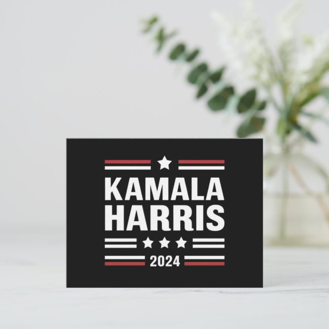 Carte Postale Kamala Harris pour le peuple 2024 Président (Debout devant)