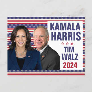 Carte Postale Kamala Harris Tim Walz 2024 Président Vice Photos