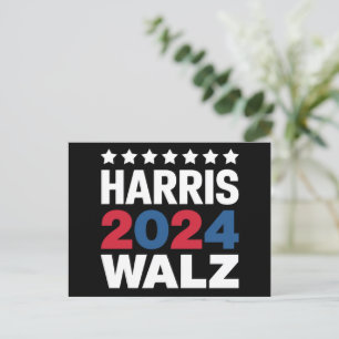 Carte Postale Kamala Harris Walz, Présidente Vice-Présidente