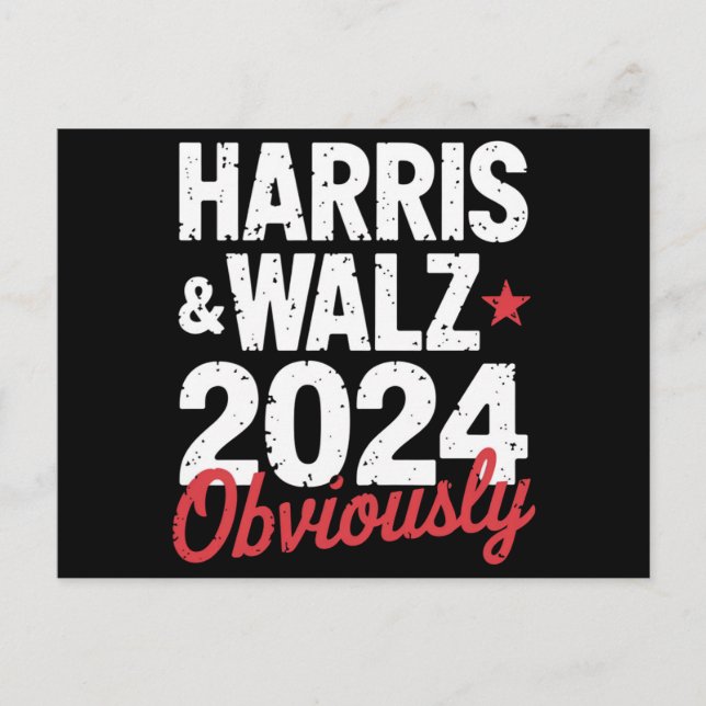 Carte Postale Kamala Walz Évidemment 2024 Harris Waltz 2024 (Devant)