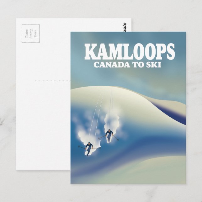 Carte Postale Kamloops Canada pour skier (Devant / Derrière)