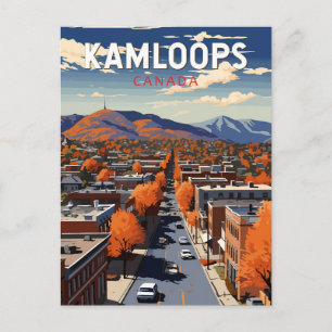 Carte Postale Kamloops Canada Voyage Art Rétro