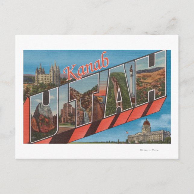 Carte Postale Kanab, UtahGrandes lettres ScènesKanab, UT (Devant)