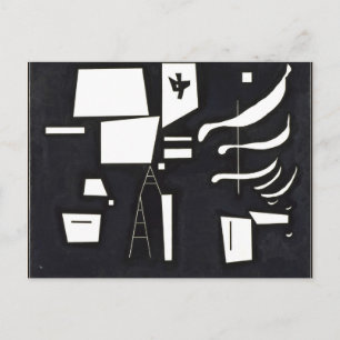 Carte Postale Kandinsky - Blanc - doux et dur